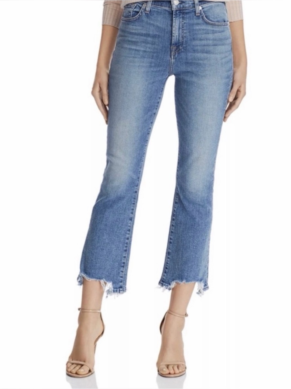 7 For all Mankind Women’s Cropped Raw-Hem Jeans